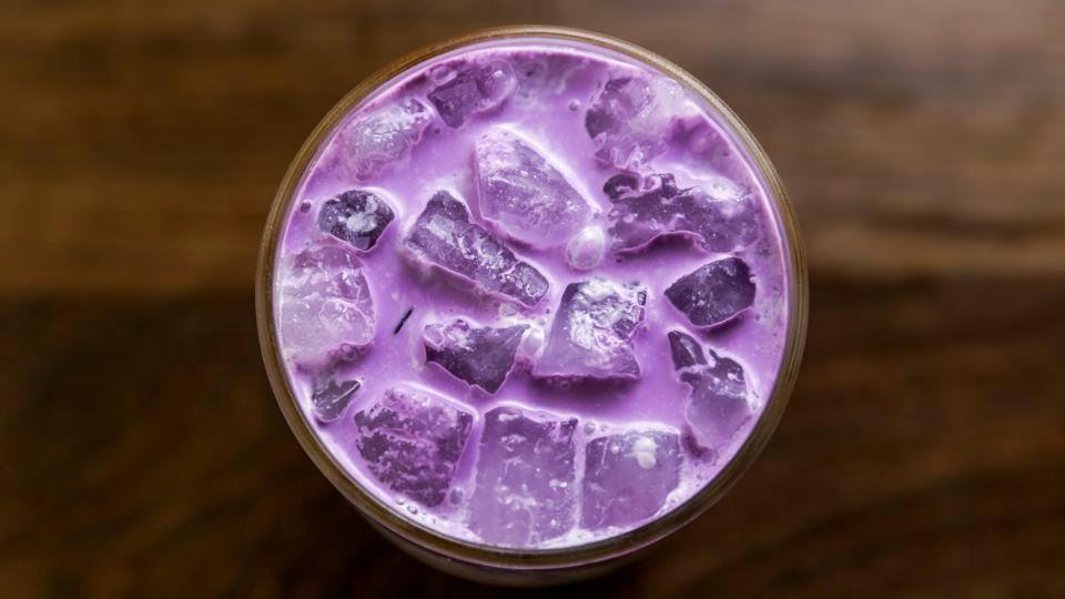 Coconut Ube coffee served at Vietnamese Coffee shop in Fountain Valley, California. - Irfan Khan/Los Angeles Times/Getty Images