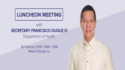 Luncheon Meeting with Secretary Francisco Duque III