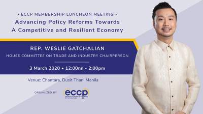 Membership Luncheon Meeting with Rep. Weslie Gatchalian