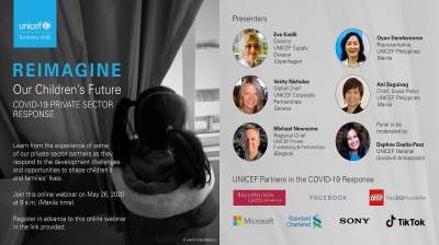 Reimagine our Children’s Future – a forum on COVID-19 Private Sector Response.
