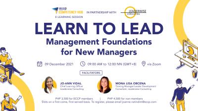 LEARN TO LEAD: Management Foundations for New Managers