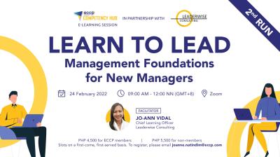 LEARN TO LEAD: Management Foundations for New Managers (2nd Run)