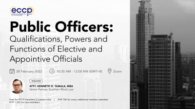 Public Officers: Qualifications, Powers and Functions of Elective and Appointive Officials