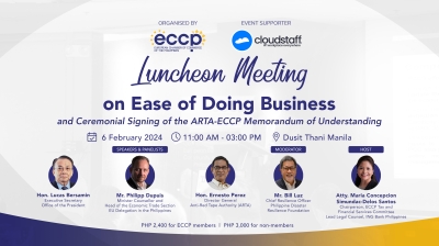 ECCP Luncheon Meeting on Ease of Doing Business and Ceremonial Signing of the ARTA-ECCP Memorandum of Understanding