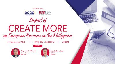 Impact of CREATE MORE on European Business in the Philippines