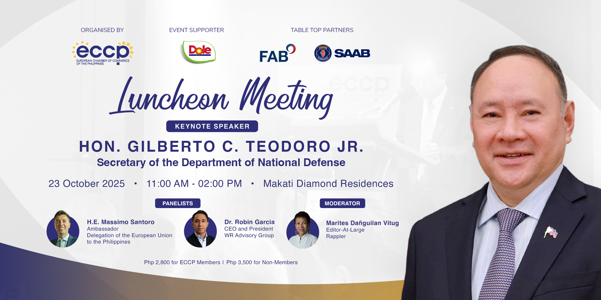 ECCP Luncheon Meeting with DND Secretary Gilberto C. Teodoro Jr.