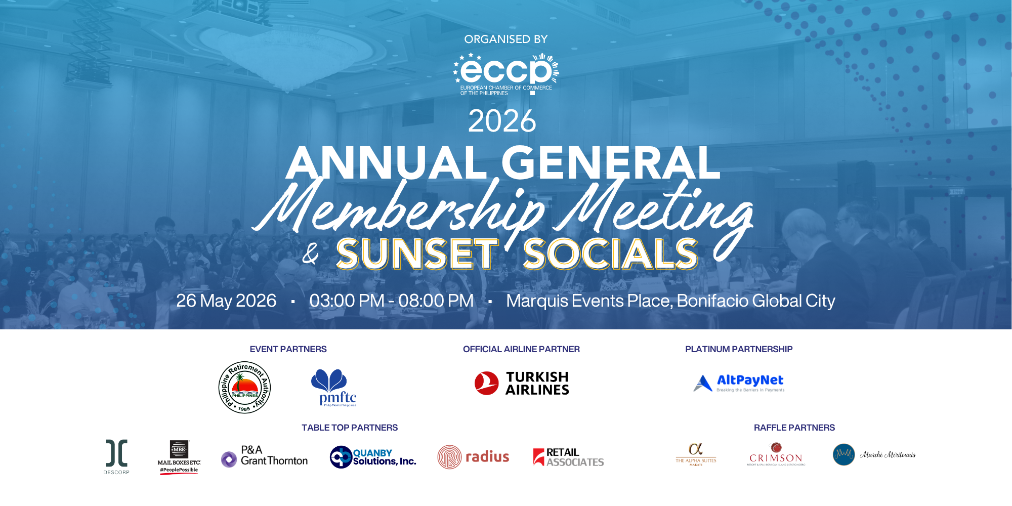 2026 Annual General Membership (AGM) Meeting & Sunset Socials
